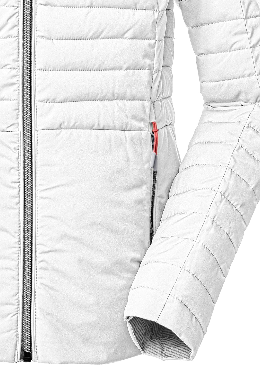 Killtec Damen Kos 117 Wmn Qltd Jckt Steppjacke mit Kapuze/Jacke in Daunenoptik, 34 Weiß