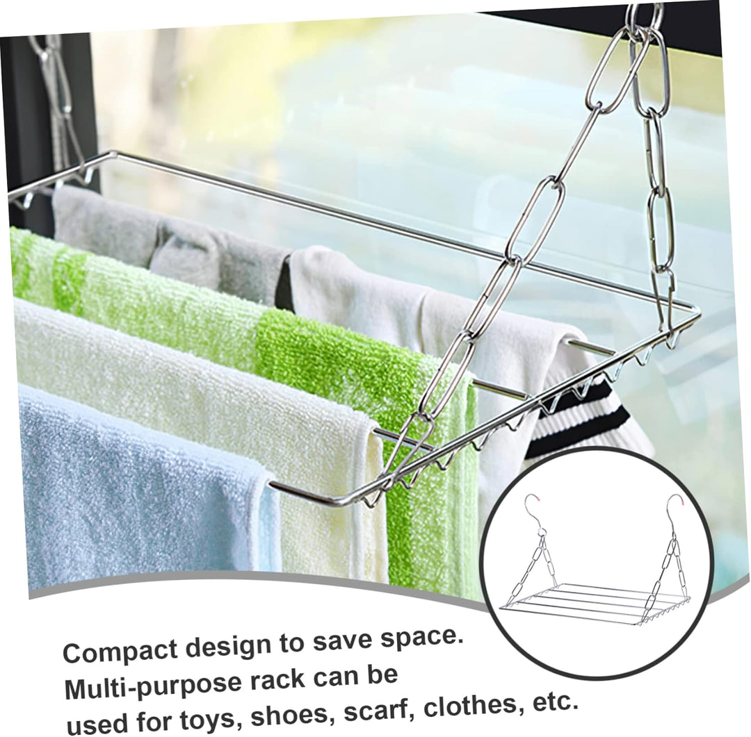 HOMSFOU Balcony Drying Rack Vielseitiger Wäscheständer Für Socken Schuhe Und Kleidung Platzsparend U