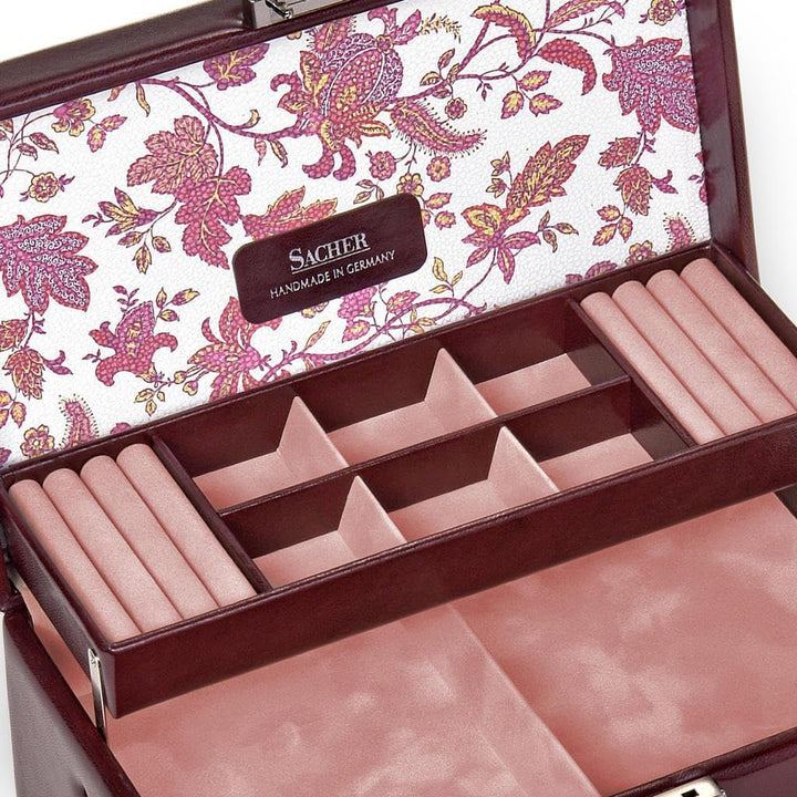 SACHER Schmuckkasten Helen florage/bordeaux, Bordeaux