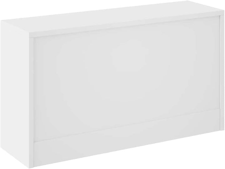 vidaXL Schuhbank Hochglanz-Weiss 80 x 24 x 45 cm Holzwerkstoff, Hochglanz-weiss