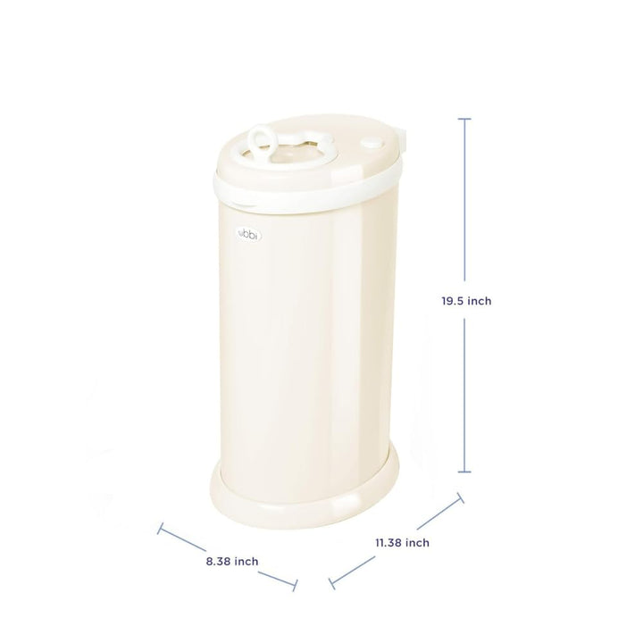 Ubbi Steel Diaper Pail, Odor Locking, No Special Bag Required, Award-Winning, Registry Must-Have, Iv