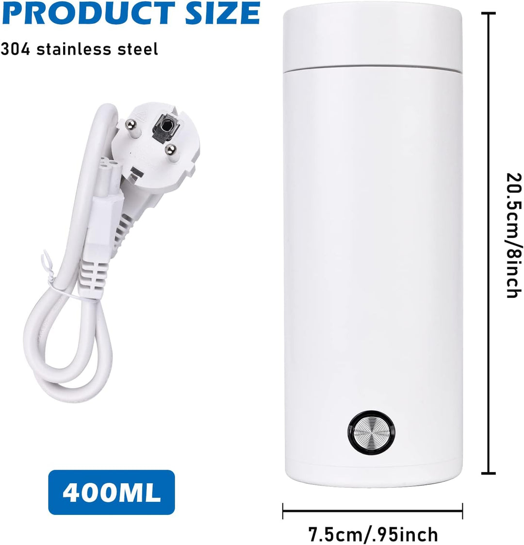 Vegena Kleiner Tragbarer Wasserkocher - 400ML Reise Elektrischer Wasserkocher, Mini Wasserkocher Ele