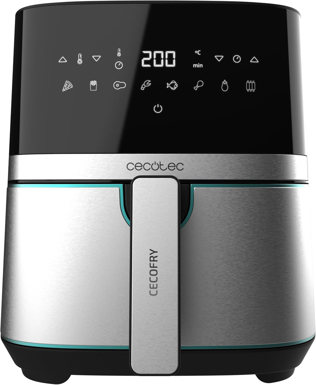 Cecotec Heissluftfritteuse 5,5 L Cecofry Full Inox 5500 Pro. 1700 W, Kompaktes und Digitale, Diät-Fr