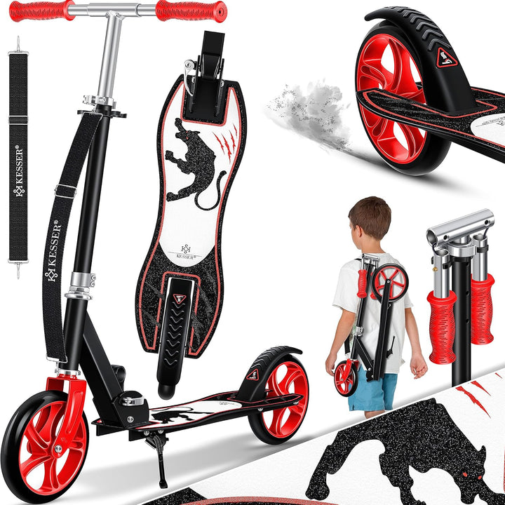 KESSER® Scooter Roller Kinderroller Cityroller Tretroller Kickroller Kickscooter Panther (White), Pa