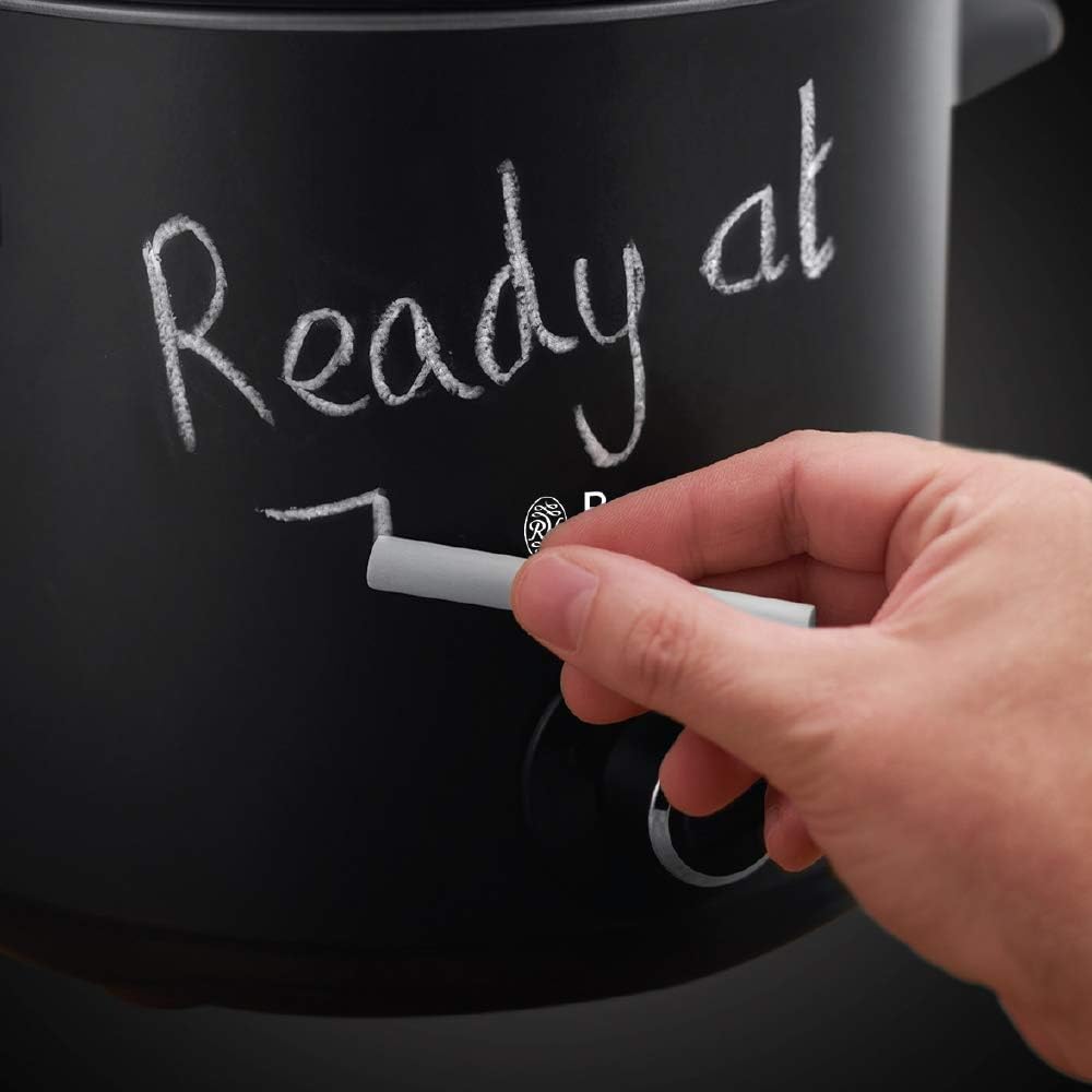 Russell Hobbs Slow Cooker, Schongarer Chalkboard, Keramik-Gartopf, matte Tafel-Oberfläche, 3 Tempera