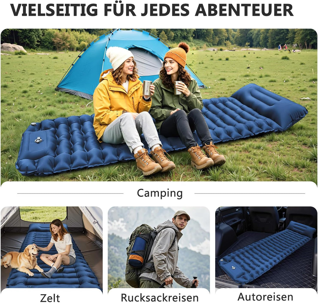 Isomatte Camping, Isomatte selbstaufblasend, luftmatratze Camping | Liegekomfort, Schnellaufblasung,