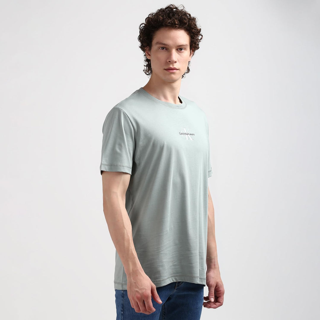 Calvin Klein Herren S/S Crew Neck T-Shirt XXS Grau (Slate Gray), XXS Grau (Slate Gray)