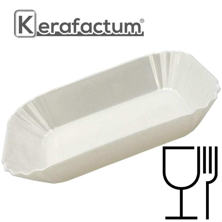 Kerafactum Pommesschale Snack Wurst Schale für Pommes Frites Currywurst | Mehrweg Wurstschale Würstc