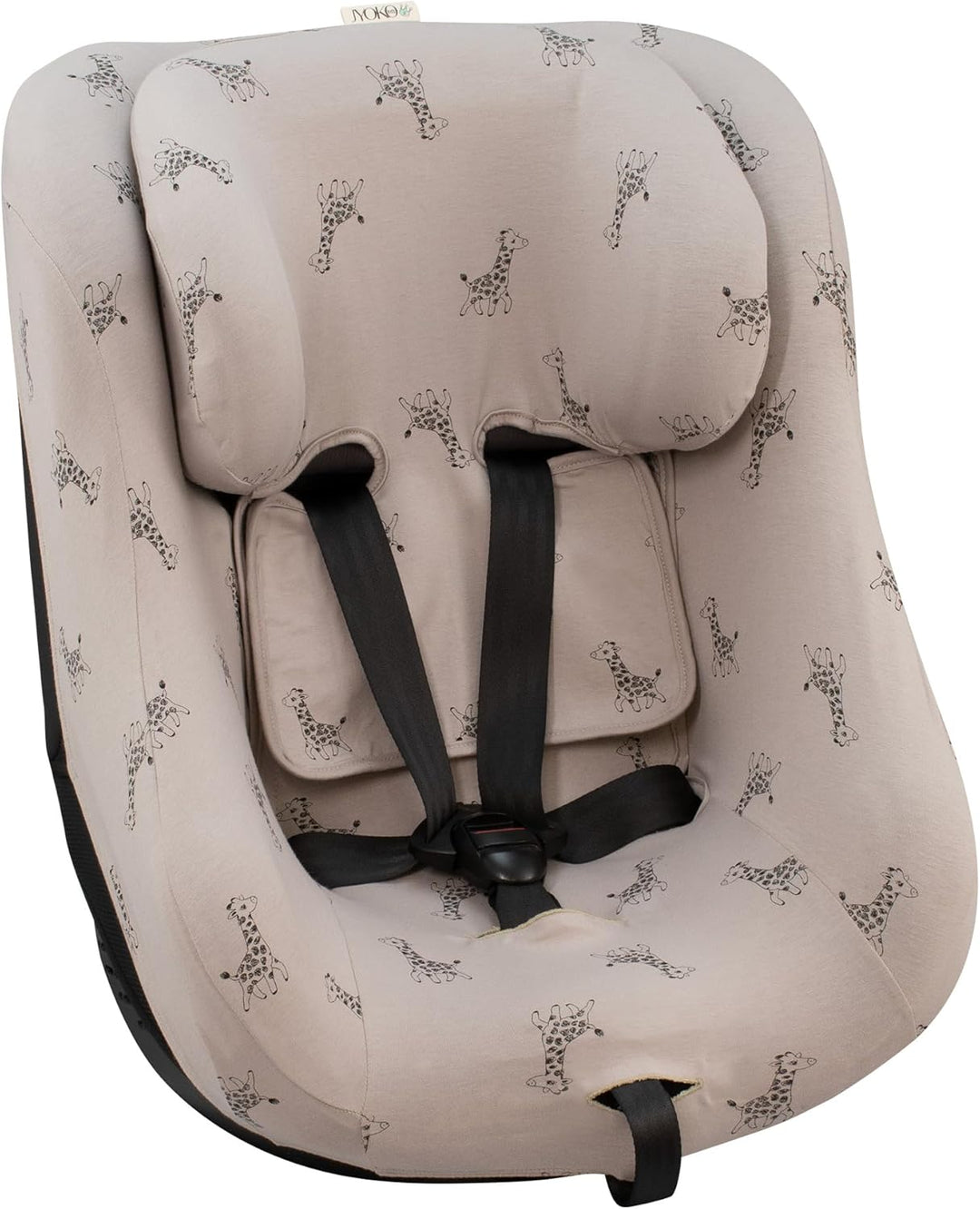 JYOKO Kids Bezug kompatibel mit Joie Spin 360, Nuna Rebl, aus Baumwolle (Giraffe), Bezug für Joie Sp