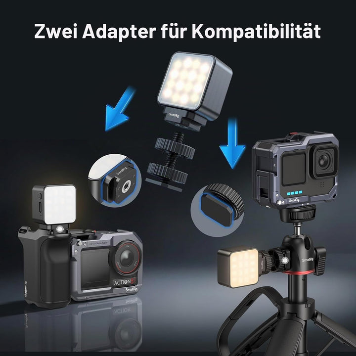SMALLRIG Magnetische Mini-LED-Videoleuchte für Action-Kameras