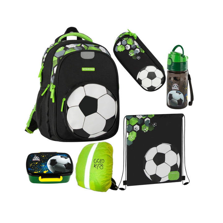 Goldkids - Schulranzen für Jungen und Mädchen, 4/6er-Set - Schul-Rucksack für Kinder mit Schlampermä