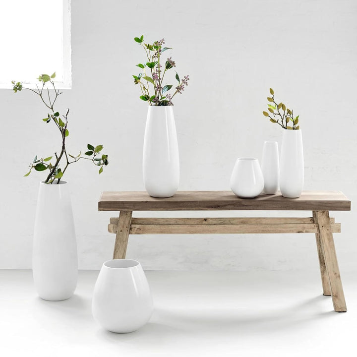 ASA Vase, Keramik, weiss, 60x23x60 cm 60x23x60 cm Weiss, 60x23x60 cm Weiss
