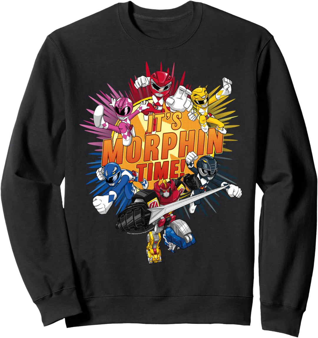 Power Rangers It's Morphin' Time Comic Megazord Group Shot Sweatshirt