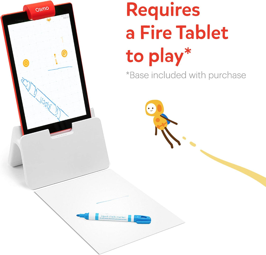 Osmo Basis für Fire Tablet – inklusive 2 haptischen Lernspiele – Fördert kreatives Zeichnen und Lösu