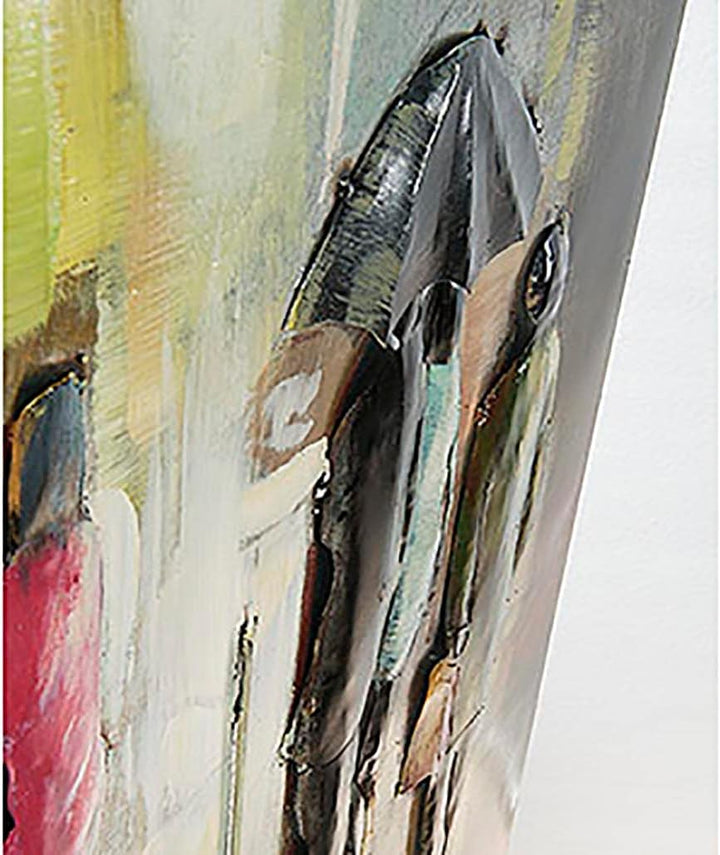 Kobolo Wandbild Wanddeko Metallbild 3D-Bild - Strassenmillieu - 108x72 cm
