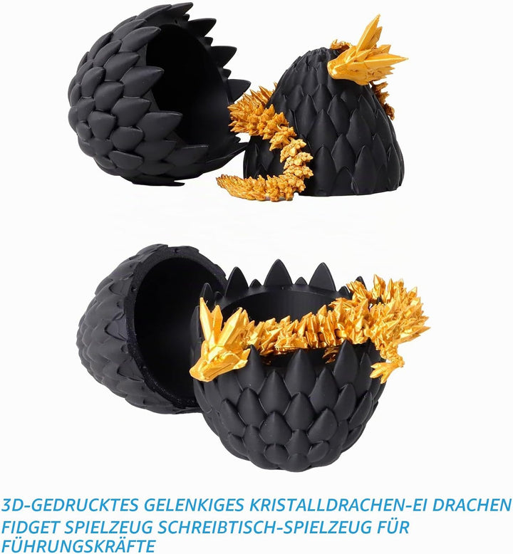 Yearsahrk 3D Gedrucktes Drachenei Geheimnisvolle Drachen Spielzeug Realistische Realistische Bewegli