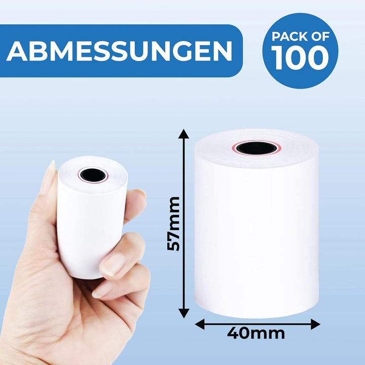 Thermopapierrollen, 57 x 40 mm, 10 Stück 10 Rolls, 10 Rolls