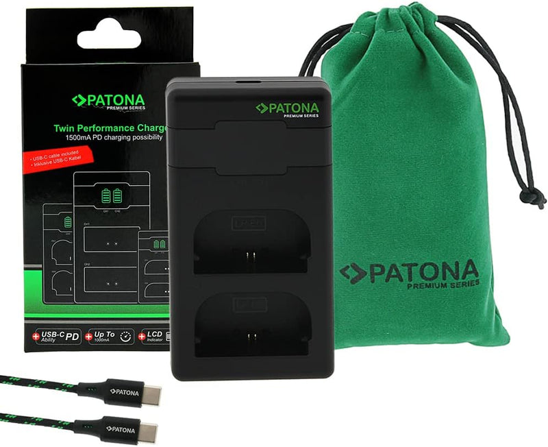 PATONA V1 Protect 2X Akku LP-E6NH (2400mAh) inkl. NTC-Sensor und V1 Gehäuse - mit PD Performance USB