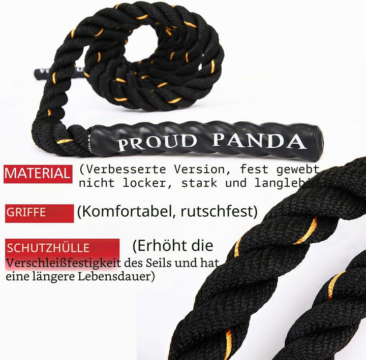 Schweres Springseil für Fitness, 0,9 kg/1,4 kg/2,3 kg, gewichtetes Springseil, Erwachsene, Männer/Fr