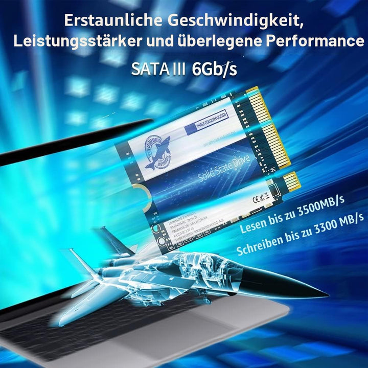 Dogfish SSD M.2 2230 NVMe PCIe 4.0 1TB 3D TLC NAND Gaming Internal Solid State Drive Kompatibel mit