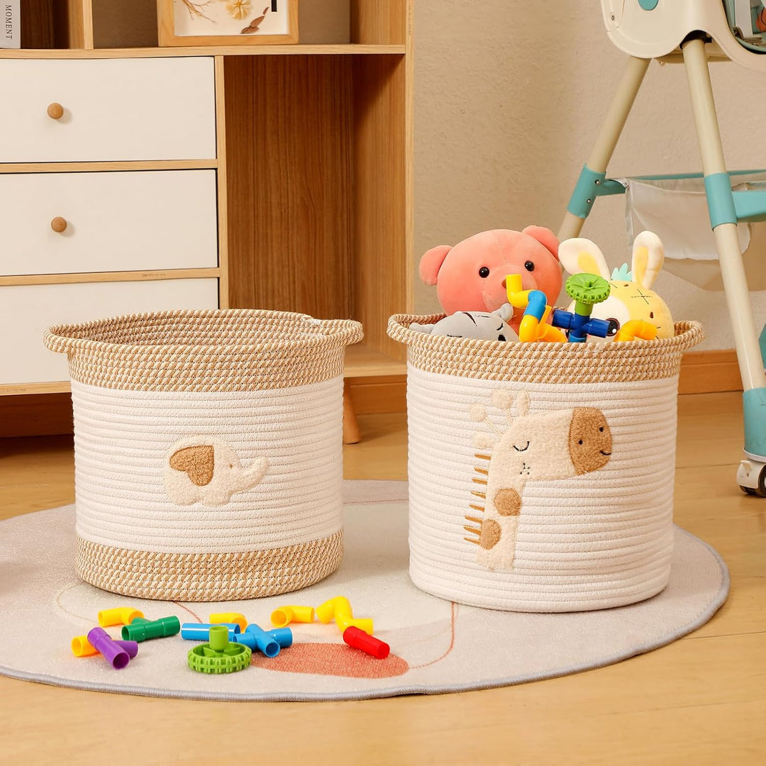 Elefant Kinderspielzeugkorb Aufbewahrungskorb Wickeltisch Korb Bad Organizer Kinderzimmer Baumwollse