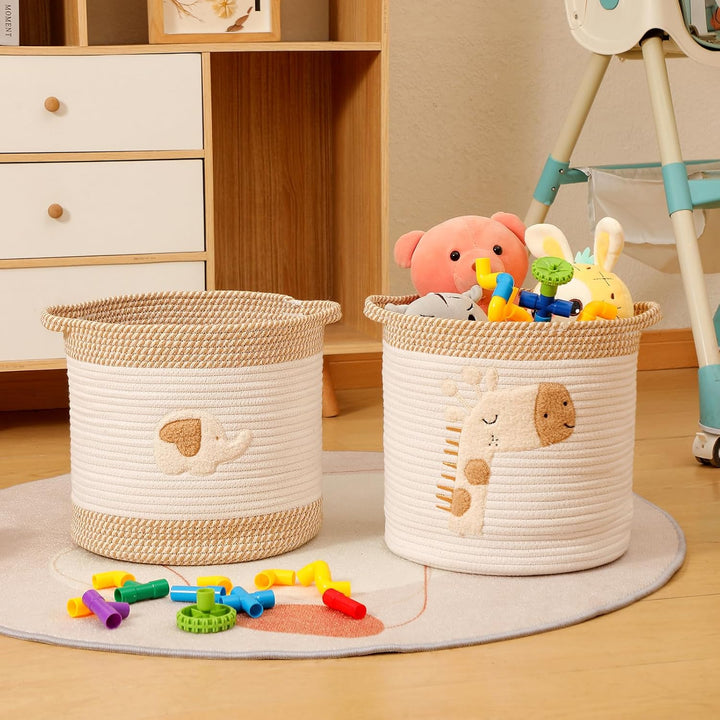 Elefant Kinderspielzeugkorb Aufbewahrungskorb Wickeltisch Korb Bad Organizer Kinderzimmer Baumwollse