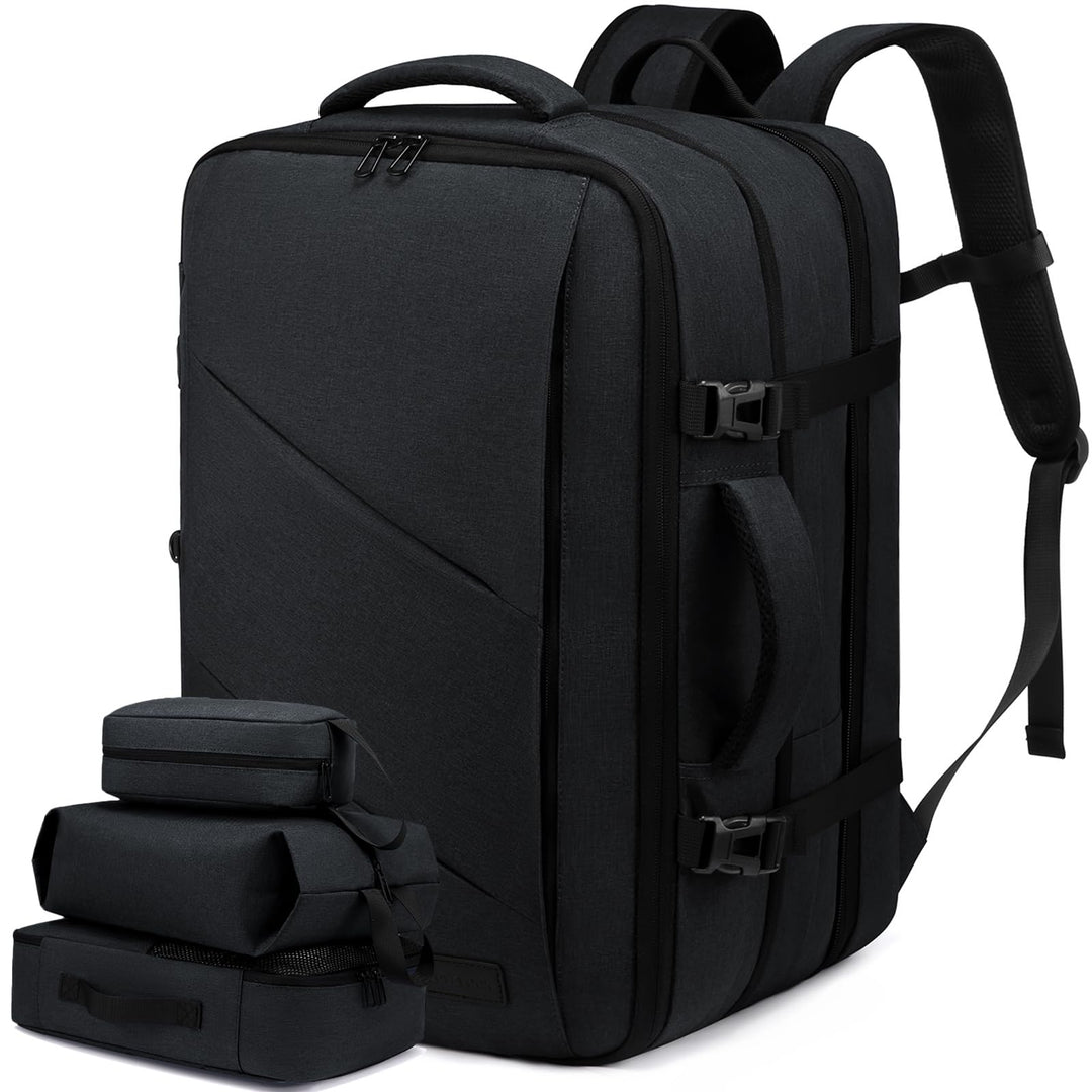 LOVEVOOK 30-40L Handgepäck Rucksack, Supergrosser erweiterbar Reiserucksack Flugzeug, Laptop Rucksac