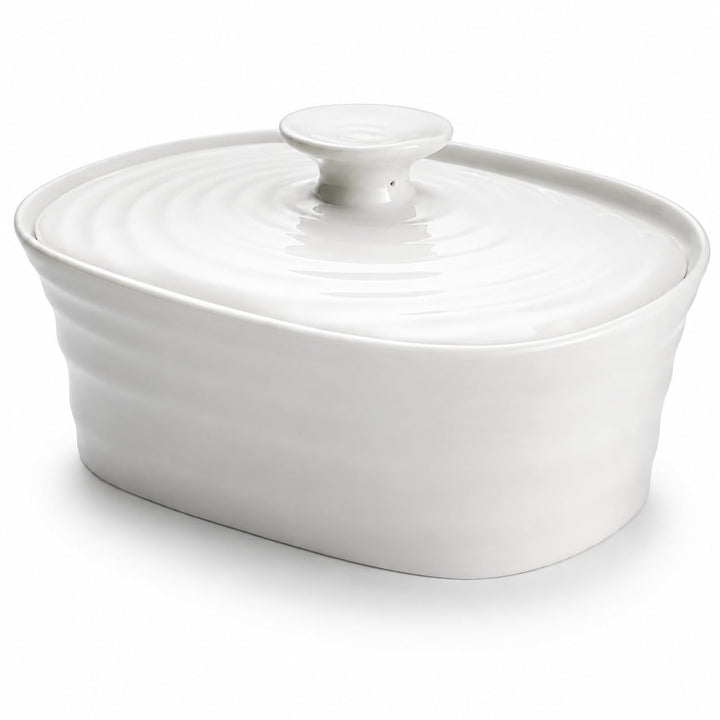 Portmeirion Home &amp; Gifts Butterdose (Weiss), Weiss