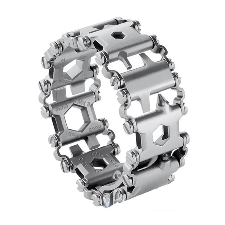 Multitool-Armband für Herren – 29-in-1-Multifunktionsarmband aus Edelstahl, reisefreundlich, geeigne