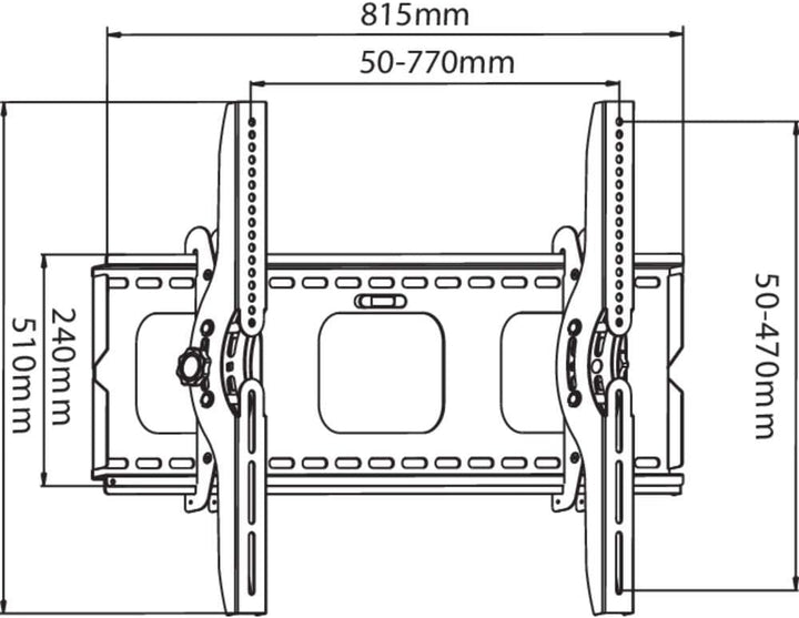 Manhattan 423830 Universal Wandhalterung für Flachbildschirme 37" bis 85" neigbar bis zu 75 kg schwa