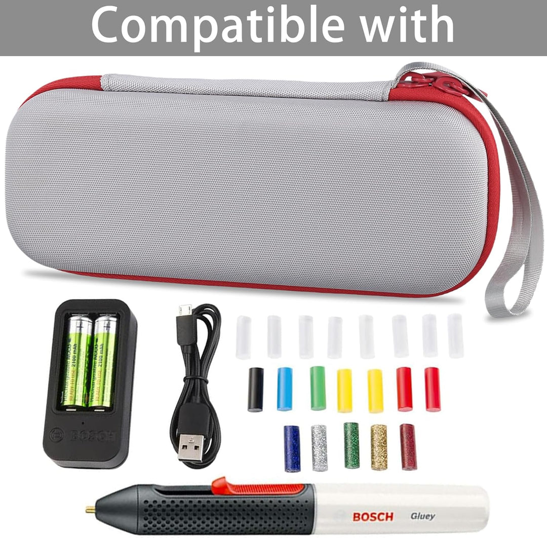 co2CREA Hart Tragbare Schutzhülle Etui Tasche für Bosch Akku Heissklebestift Gluey, Tragetasche komp