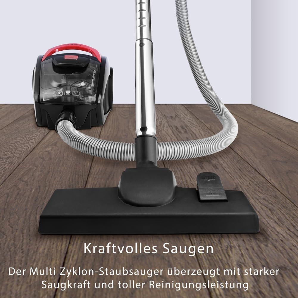 Deuba® Staubsauger Beutellos Tierhaare 900 Watt Zyklon 1,5L Staubbehälter Haushalt Bodenstaubsauger