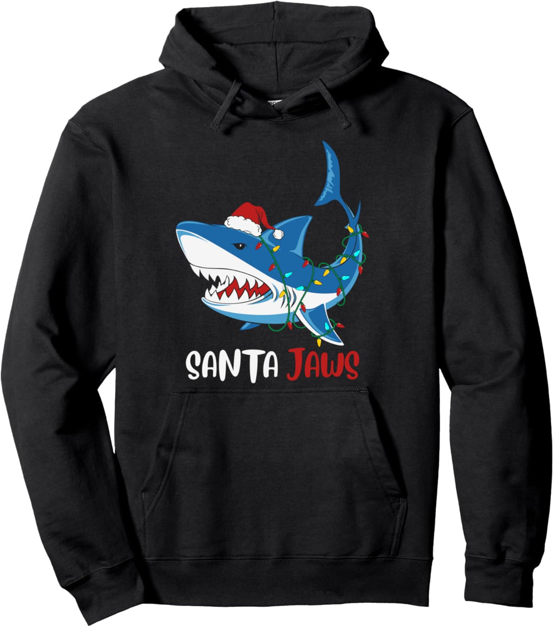 Santa Jaws Lustiger Weihnachtshii Pullover Hoodie