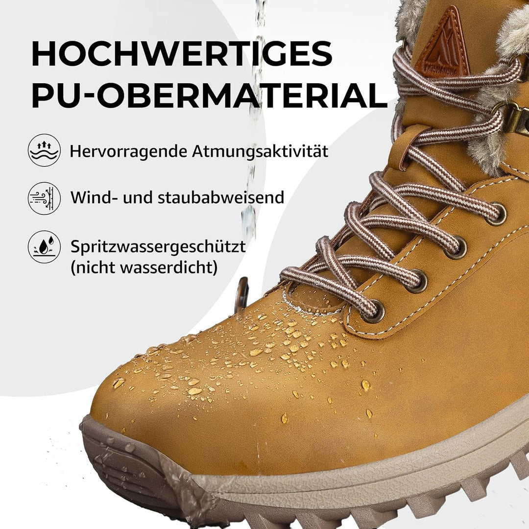Mishansha Winterschuhe Warme Gefütterte Herren Damen Winterstiefel Wasserdicht Trekkingschuhe Wander