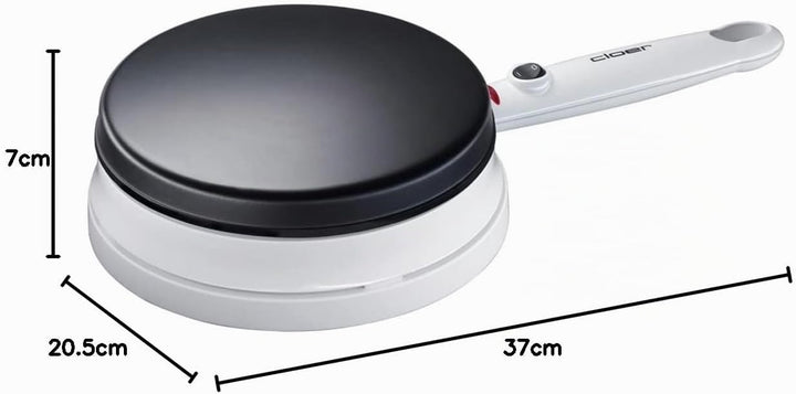 Cloer 677 Crêpe-Maker-Cordless für hauchdünne Crêpes, 700 W, Backfläche mit 18,5 cm Durchmesser Sing