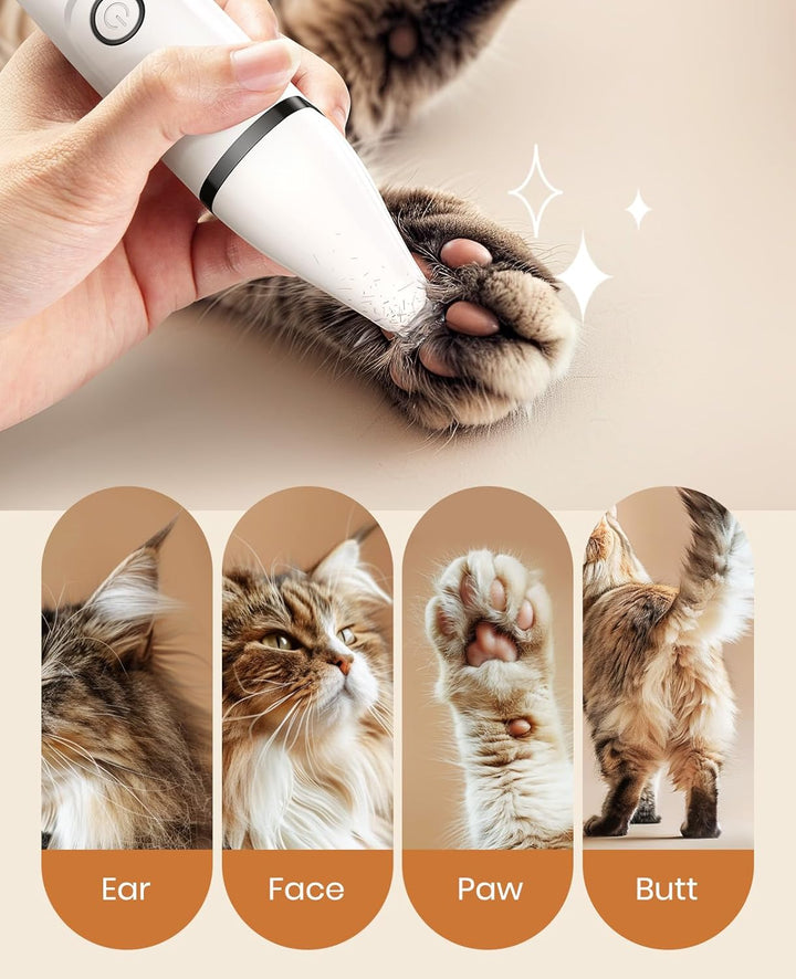 oneisall 3 in 1 Schermaschine Katze Hunde Set, Leise Katzenrasierer Profi Haarschneidemaschine für K