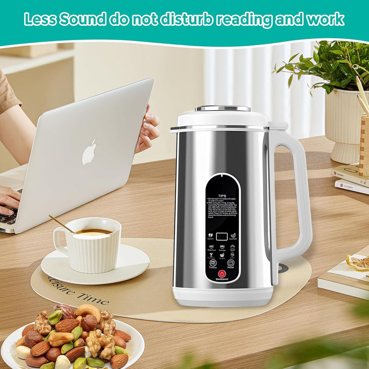 Sojamilch Maschine,Pflanzenmilchbereiter 1200ml, Multifunktionaler Hafermilch Maschine für Hausgemac
