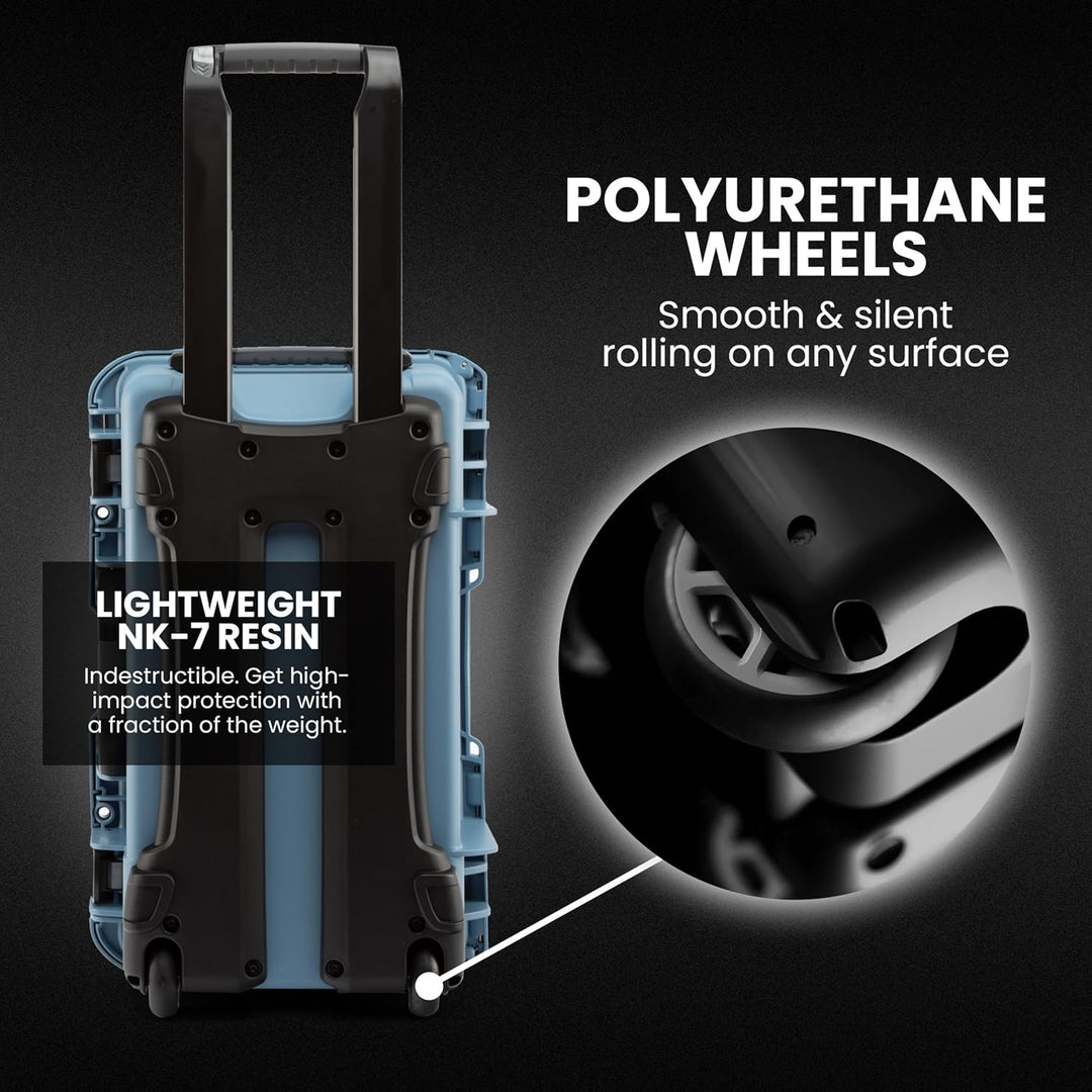 Nanuk Large Series 935 Leichter, wasserdichter Schutzkoffer aus NK-7-Harz, Schwarz Cyan Leer, Cyan L