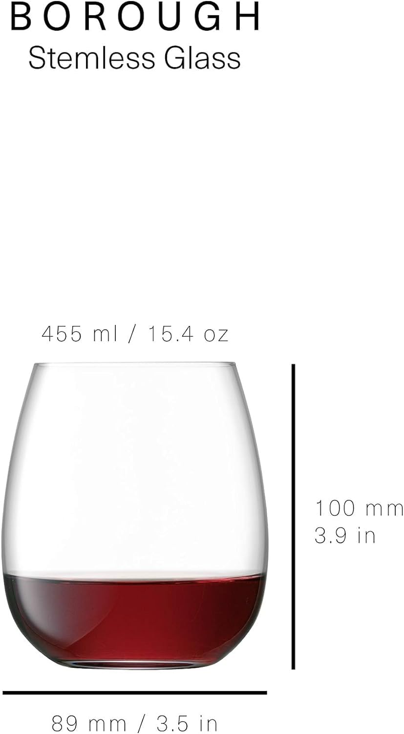 LSA Borough Weinbecher 455ml Klar x 4, 455ml