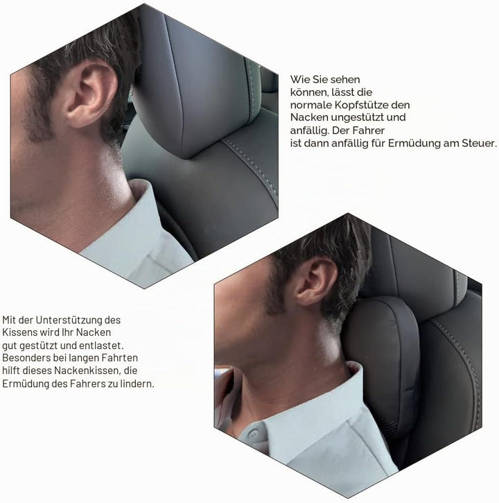 TANOLA TESBEAUTY Tesla Sitz-Kopfstützenkissen, 2 Packungen, Tesla-Nackenkissen, einzigartiges Design
