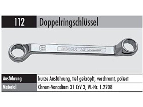 Elora 112014151000 Doppelringschlüssel kurze Ausführung 112-14x15mm