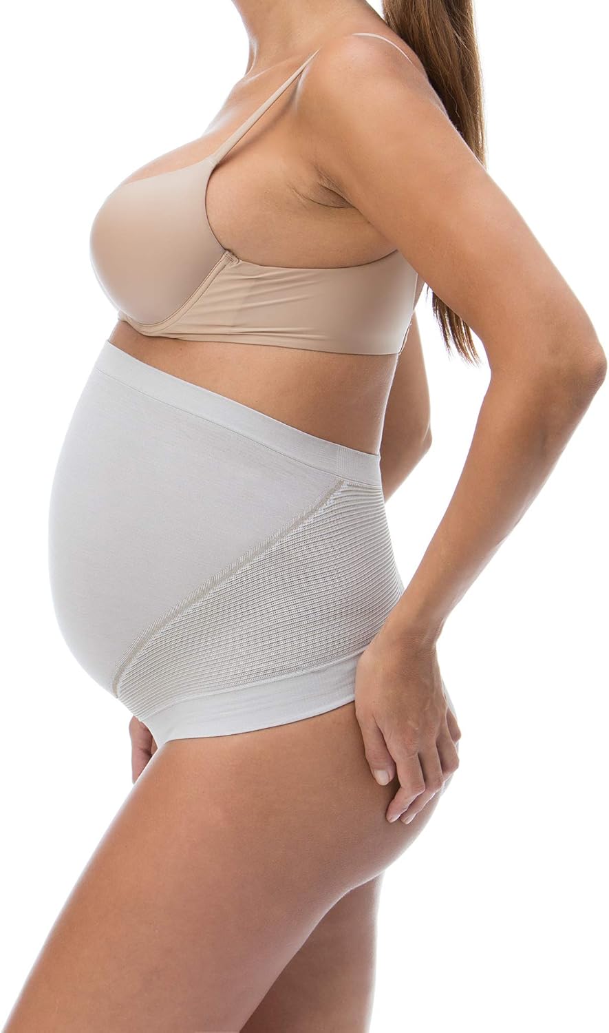 RelaxMaternity 5400 (Weiss/Silver, M) Band Unterleibstütze aus Silberfasern Schwangerschaft Silver M