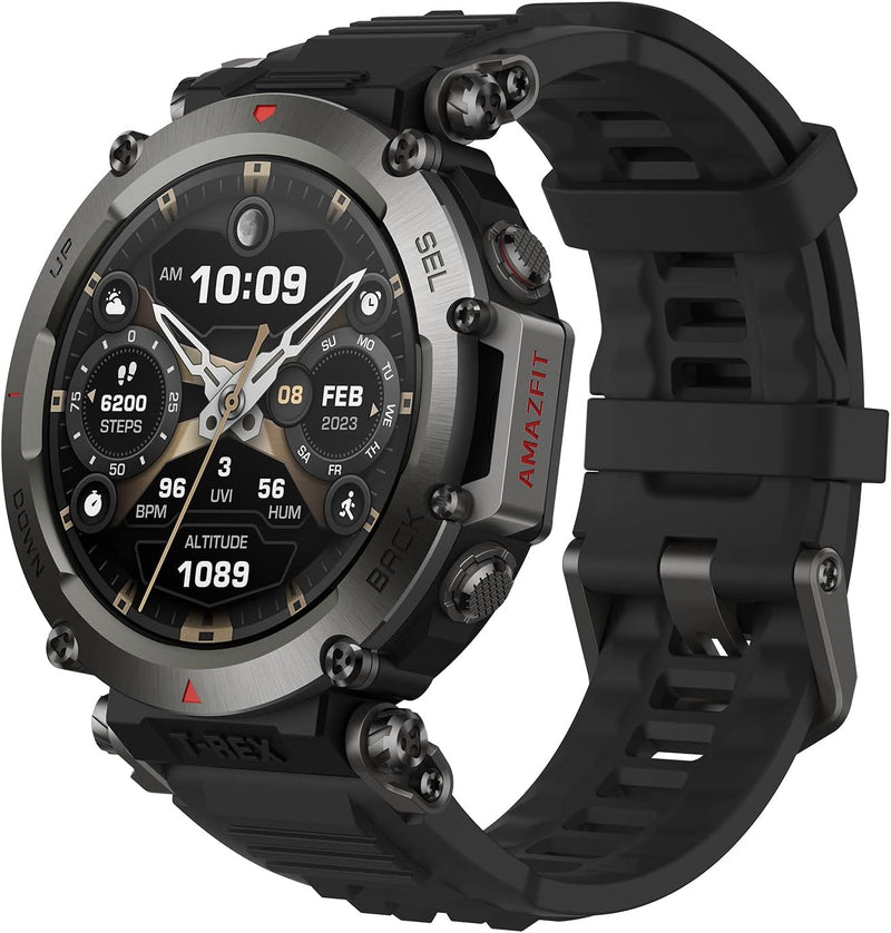 Amazfit T-Rex Ultra Outdoor Smartwatch, Dual-Band GPS, Routen-Import & 6 Navigation, Freitauch-Unter