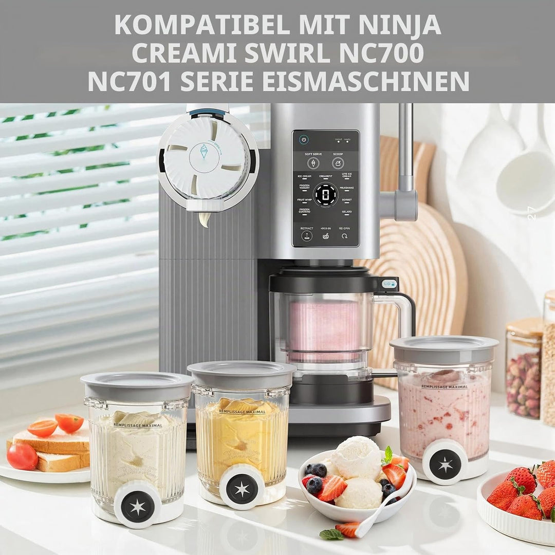 Ninja Creami Behälter Ninja Creami Swirl Ninja Swirl Behälter – 2er Set Ersatzbecher Kompatibel mit