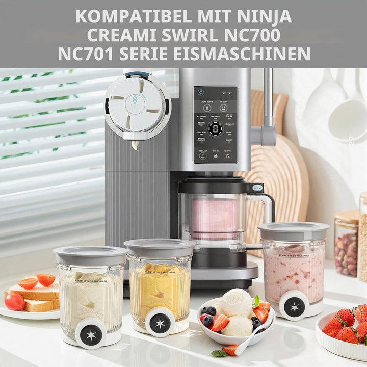 Ninja Creami Behälter Ninja Creami Swirl Ninja Swirl Behälter – 2er Set Ersatzbecher Kompatibel mit