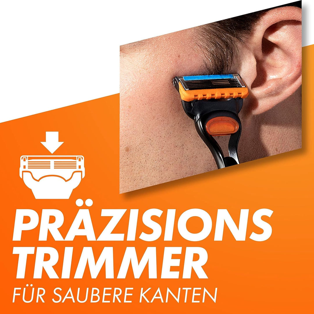 Gillette Fusion 5 Rasierklingen, 8 Ersatzklingen für Nassrasierer Herren mit 5-fach Klinge