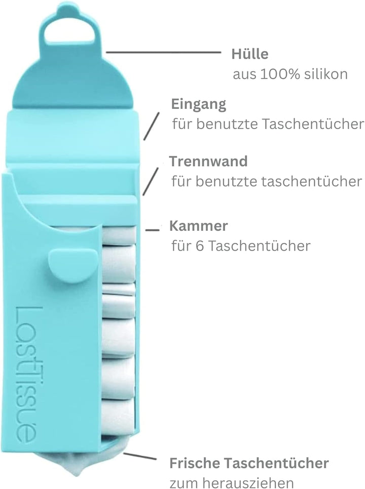 LastTissue® Taschentücher Box - Umweltfreundlich Wiederverwendbare Bio Taschentücher aus Baumwolle (