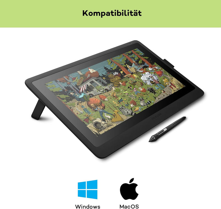 Wacom Cintiq 16 Kreativ-Stift-Display Tablet (zum Skizzieren, Illustrieren &amp; Zeichnen direkt auf dem
