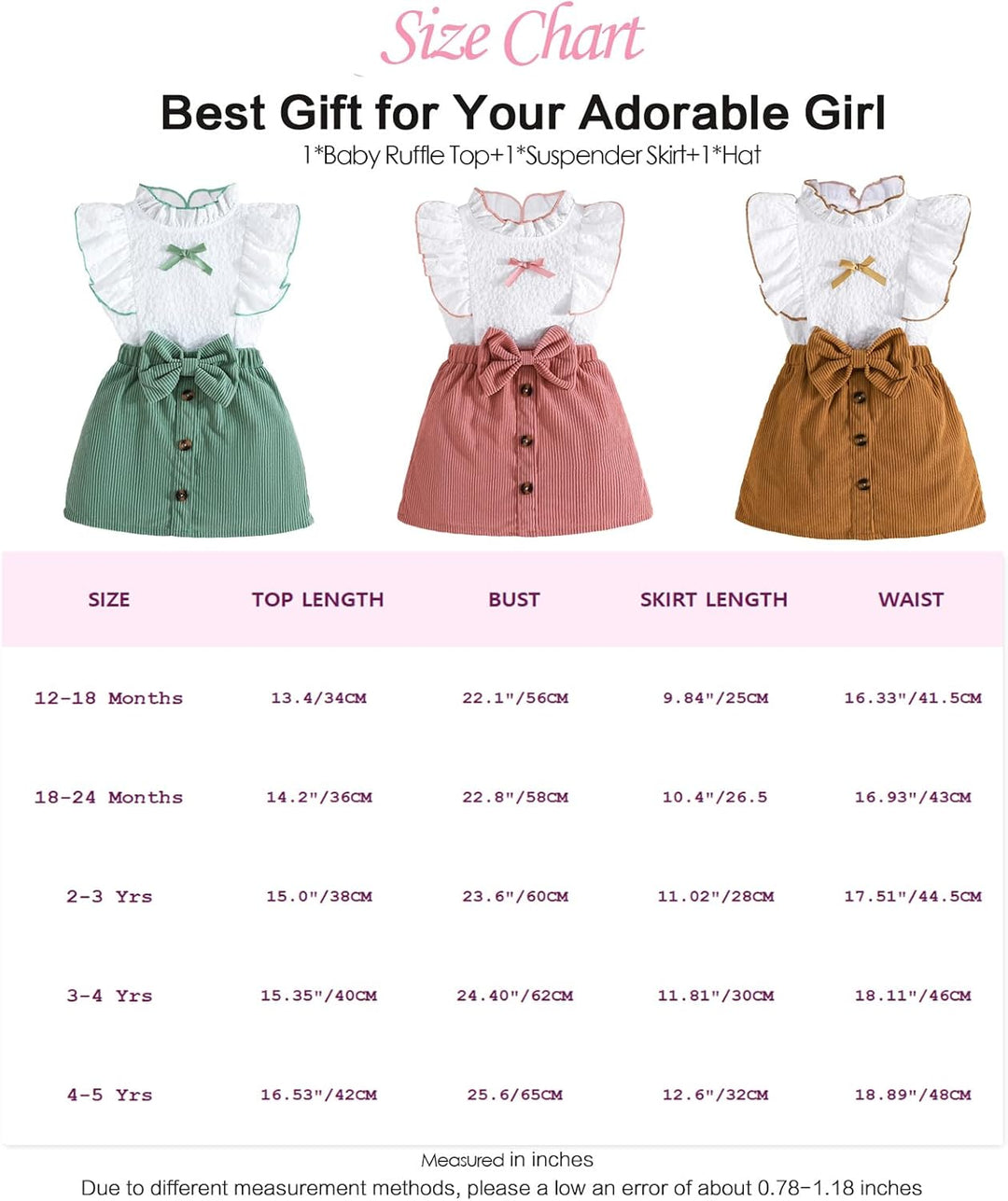 Kleinkind Baby Mädchen Outfits Rüschen Ärmellose Hemden Tops + Elegant Schleife Mini Rock 2 Stück Fr