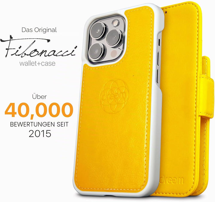 Dreem Fibonacci kompatibel mit iPhone 15 Brieftaschen-Etui / 2-in-1 stossfestes Etui und abnehmbares